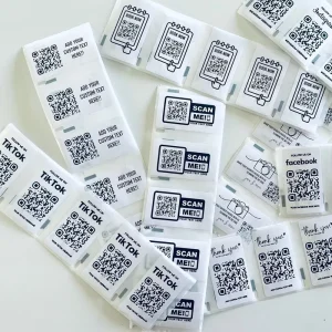 Water Proof Barcode QR Code Labels Barcode Label Rolls Sticker Barcode for Direct Thermal Transfer Printing Paper Label