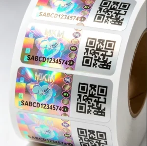 Waterproof Scratch Off Holographic Durable Anti Counterfeit Prevention Laser Void QR Code Stickers for Webcams & Microphones