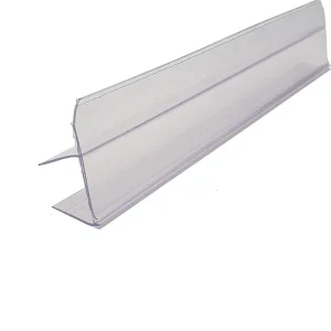 White Transparent PVC PET PC Food Grade Eco Friendly Plastic Shelf Price Tag Holder Display Supermarket Warehousing Accessory