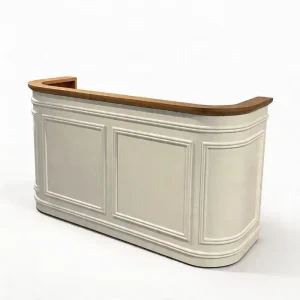 White Wood Painted Checkout Counter for Shopping Mall Garment Shop
