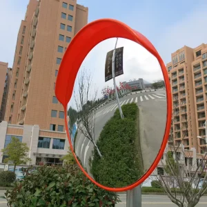 Wide Angle Convex Indoor PC Material Corner Mirror with Circle Pattern Anti Theft for Road Turnings and Garage Security