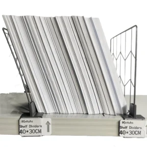 Wire Mesh Shelf Dividers with Clips Metal Shelf Organizers for Grocery Store Garage Pantry Office Shelving Classification