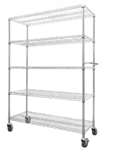 Wire Racks Display Mesh Shelves Durable Heavy Duty Wire Shelf Chrome Garage Storage Racks Shelving Units Wire Shelving