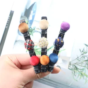 Women Hairpin Retro French Barrettes Female Cute Ball Hair Clip Braided Bangs Clip Headwear Accessories