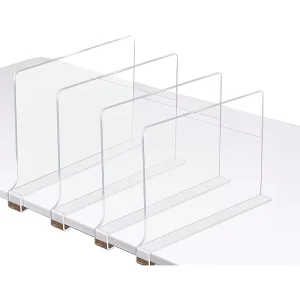 Wood Closets Shelf Divider Acrylic Closet Separator Plastic Shelf Dividers for Closet Shelves Organizer