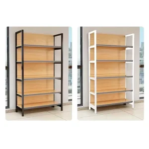 Wood Grain Combined Display Racks Supermarket Grocery Store Shelving for Hat Storage for Supermarket