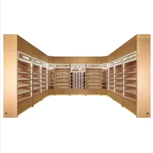 Wood Light Duty Panel Shelving Modern Design Adjustable Durable Commercial Storage Racks Key Lock Supermarkets Warehouse