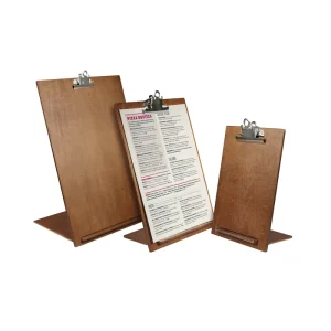Wood Menu Clipboard With Holder Wooden Standing Sign Display Holders
