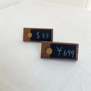 Wood Price Tag Holder Sign for Display Shelf Label Holders