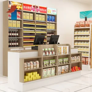 Wood Simple Checkout Counters for Store for Busy Retail Shops