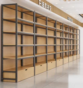 Wooden Multi Tiered Shelf Display Cabinet for Supermarkets Convenience Stores Pet Shops Portable Multifunctional Wall Mounted