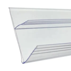 Wooden Shelf Strip Pvc Plastic Supermarket Shelf Label Holder Transparent Price Tag Holder For Wooden shelves