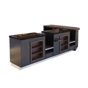 Wooden Shelves Cash Checkout Table Counter Cashier Adjustable Normal Supermarket Counter