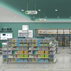 XDZYS007 B Customized Store Showcase Pharmacy Shelves Retail Store Shop Display for Pharmacy Furniture