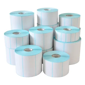 Y118 Junjia Waterproof UV Resistant Self Adhesive Barcode Labels Sticker Transfer Blank Shipping Labels Printer Roll