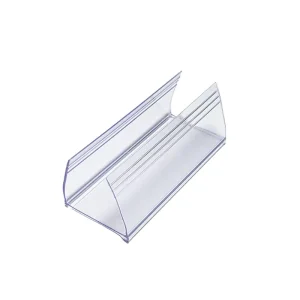 YZ 02 Customized Transparent Metal Basket Frame PVC Profile Plastic Supermarkets Card Rack Hanging Price Tag Label Strip