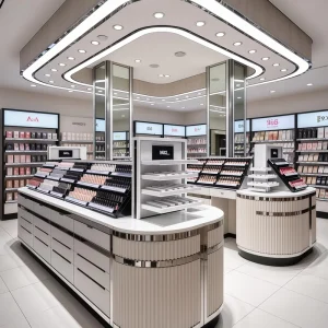 Yoshing High Quality Cosmetic Shop Rack with LED Lighting Waterproof & Eco Friendly Design for Skincare Store Fixtures