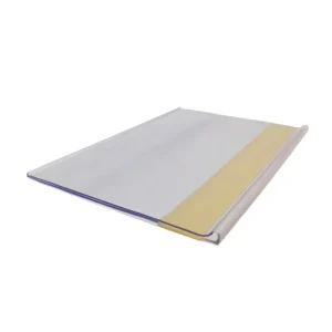ZT 01 Transparent PVC PET PC Clear Food Grade Eco Friendly Plastic Shelf Price Tag Holder Display Supermarket Warehousing