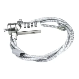 Zinc Alloy Combination Lock 1.2m Steel Cable Anti Theft Lock Universal Security Hardware for Laptop Devices