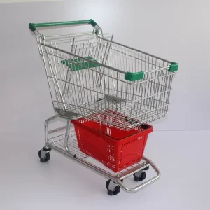 Zinc Shop Mall Super Market Supermarket Shopping Trolley Cart Customized