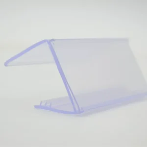 clear pvc sign holder Corrugated Shelf Support for supermarket