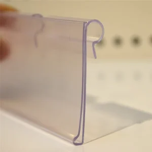 hang Clip Price Tag Strips Extruded Plastic Strip Label Holder for Supermarket