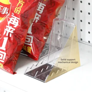 超市手动推动器货架分隔器支架，带后支架电脑后支架塑料便携式产品托盘组织器