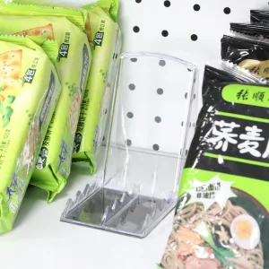 超市手动推动器货架分隔器支架，带后支架电脑后支架塑料和零食展示架