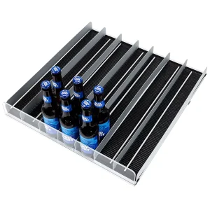 瓶架滚轮推动器存储零售展示架推动器和分隔器系统
