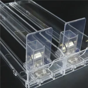 零售展示亚克力分隔器弹簧加载可调烟草包可锁定橱柜香烟巷搁板推动器