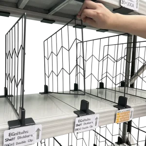 带固定夹的重型铁质货架分隔板，多种尺寸，适用于超市仓库货架的金属货架分隔板