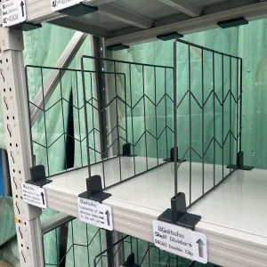 带夹子的衣柜整理架分隔板 金属丝架分隔器 适用于衣柜、储藏室、橱柜