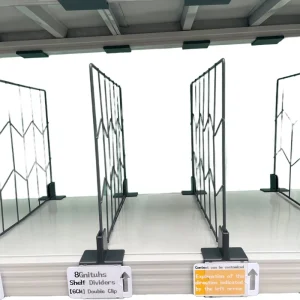 带夹子的现代钢丝货架分隔板 轻型收纳架，适用于临时零售展示、仓库移动货架和家庭储物
