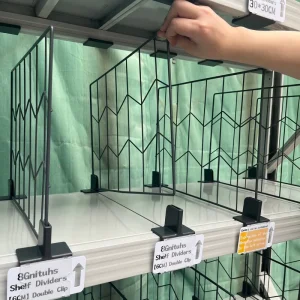 可夹式钢丝隔板金属收纳架，适用于杂货店、衣柜、储藏室、车库和工业货架
