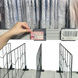 带夹子的钢丝货架分隔板 适用于仓库货架、超市货架和精品展示架的夹式收纳架