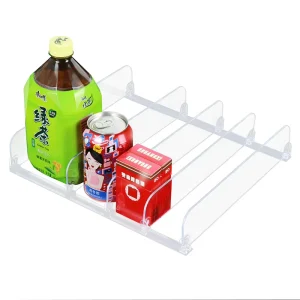 透明可调分隔器，用于组织瓶子饮料和罐头货架分隔器冷却器货架冰箱饮料货架滚筒分隔器