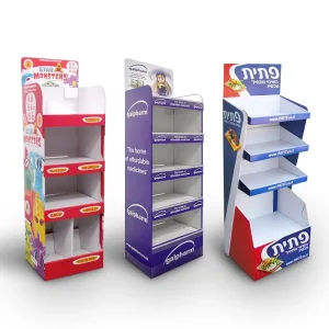 Custom Print for Shop Stand En Carton Display Recycling Shelves Candy Retail Portable POS Cardboard Floor Standee Rack