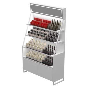 Customized LED Cosmetic Store Fixtures with Eco Friendly Durable Modern Showcase for Brand Stores Makeup Shop Display