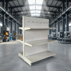 Factory Customized Double Sided Display Rack For Grocery Items Light Duty Metal Shelves For Supermarket Store