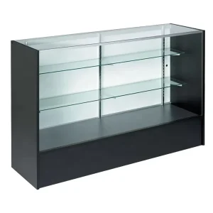 Manufacturer 6 Feet Economic Extra Vision Wooden Counter Showcase Full Vision Glass Display Case For Retail Shops