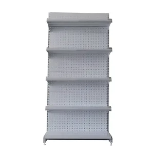 Metal Gondola Shelf Modern Display Racks Heavy Duty Retail Supermarket Shelves Customizable Store Shelving