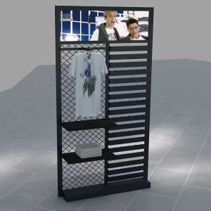 Newest Design Sports Clothes Store Fixtures High End Quality Clothing Shop Display Upright