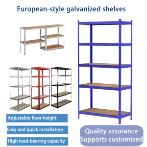 Steel Supermarket Display Shelf 5 Layer Anti Rust Durable Shelving Unit for General Store and Warehouse Racks