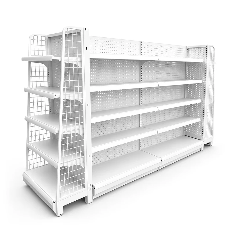 Supermarket Shelf Display Racks Ready Stock Pegboard Shelving Double sided Cold rolled Steel No Wheels Stationery